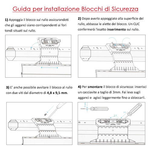 Blocco di Sicurezza Antisollevamento per Tapparelle Antieffrazione