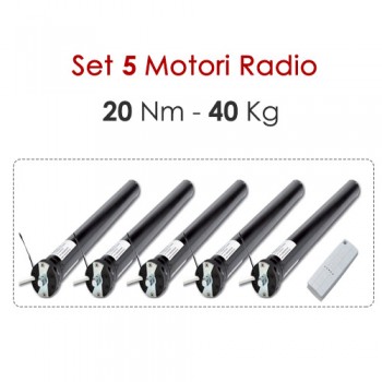 Set 5 Motori Radio - 20 Nm | 40 Kg