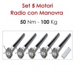 Set 5 Motori Radio con Manovra di Soccorso – 50Nm | 100Kg