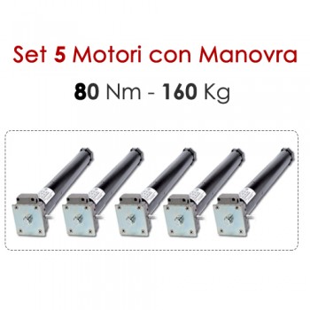 Set 5 Motori con Manovra - 80 Nm | 160 Kg