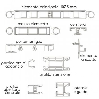 Porta a soffietto in PVC