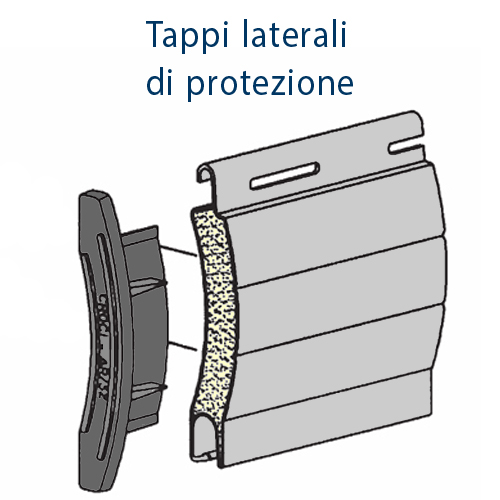 Tapparella avvolgibile minimal pinto in alluminio coibentato, dimensioni  profilo 8,5x16 mm