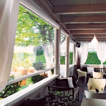 Tenda veranda trasparente antivento - Evo Zip