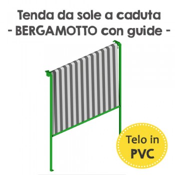 Tenda da sole a caduta in PVC - 3000 con Guide 