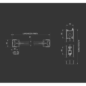 Zanzariera verticale frizionata anticimice 
