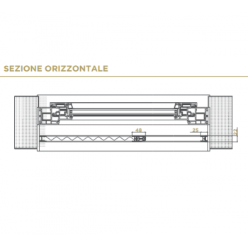 Zanzariera Plissettata Laterale ingombro ridotto 22mm