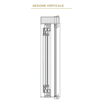 Zanzariera Plissettata Laterale ingombro ridotto 22mm