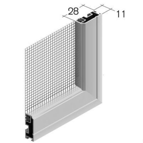 Zanzariera con telaio in allumino per finestra semicircolare varie misure