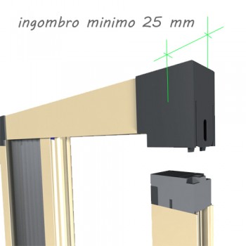 Zanzariera Plissè 2 Ante su misura - Ingombro 25 mm