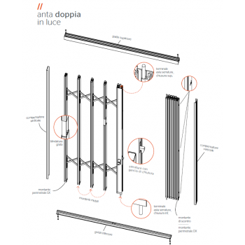 Grata estensibile - 2 Ante- Impakblind