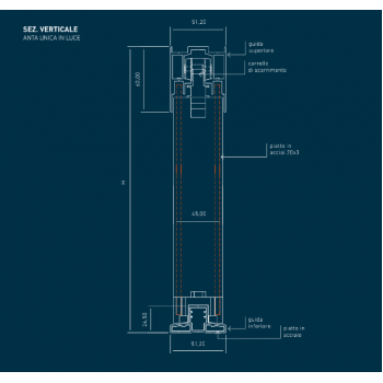 Grata estensibile - 1 Anta - Impakblind Grata estensibile - 1 Anta - Impakblind