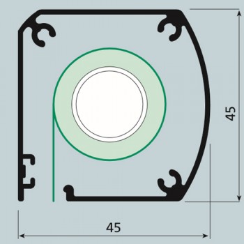 Tenda a rullo senza fori moderna e di design Tenda a rullo senza fori moderna e di design