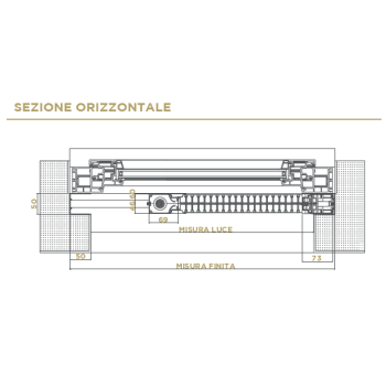 Zanzariera ad incasso Anticimice con carrarmato Feel Zanzariera ad incasso Anticimice con carrarmato Feel