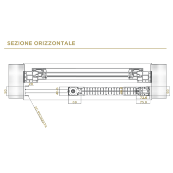 Zanzariera elettrica Feel Power scorrevole orizzontale