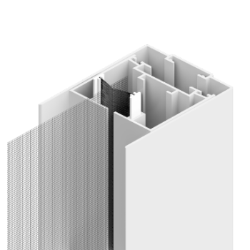 Zanzariera verticale frizionata anticimice 