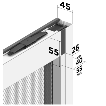 Zanzariera verticale frizionata anticimice 