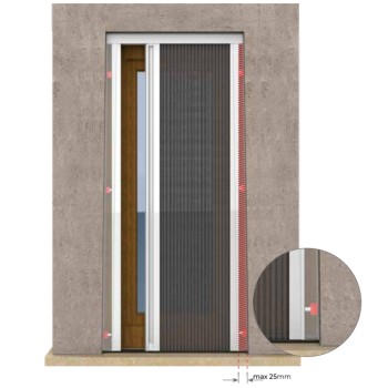 Zanzariera Plissè 1 Anta - ingombro 22 mm