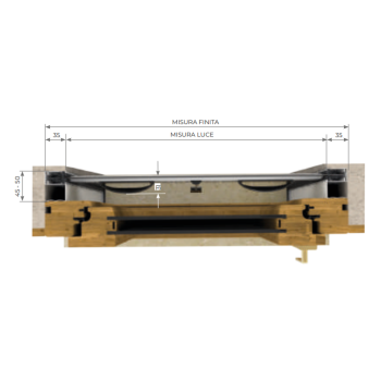 Zanzariera ad Incasso Verticale Unika 45/50 mm Zanzar Zanzariera ad Incasso Verticale Unika 45/50 mm Zanzar