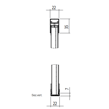 Zanzariera Plissè 1 Anta - ingombro 22 mm