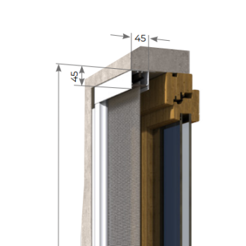 Zanzariera scorrevole su misura frizionata STAR45® a due ante